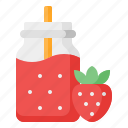 smoothie, juice, strawberry, drink, straw, healthy food, diet