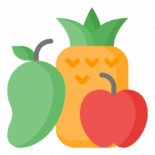 Fruits, fruit, mango, pineapple, apple, healthy food, diet icon - Download on Iconfinder