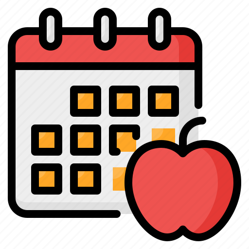 Schedule, time, calendar, plan, planning, apple, diet icon - Download on Iconfinder
