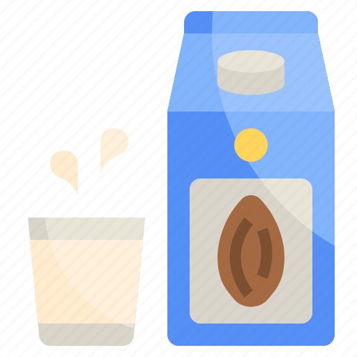 Almond, milk, healthy, drink icon - Download on Iconfinder