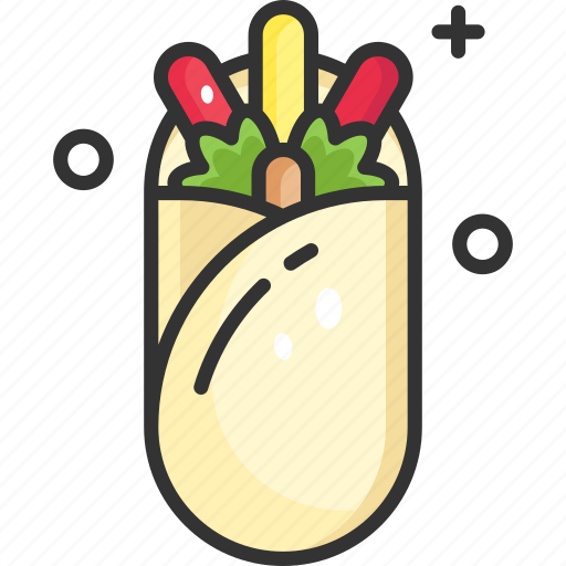Food, gastronomy, junk food, nutrition, wrap icon - Download on Iconfinder