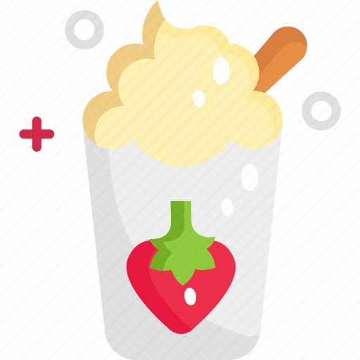 Drink, health, healthy, strawberry, yogurt icon - Download on Iconfinder
