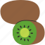 kiwi, sliced, fruit, vitamins, healthy 