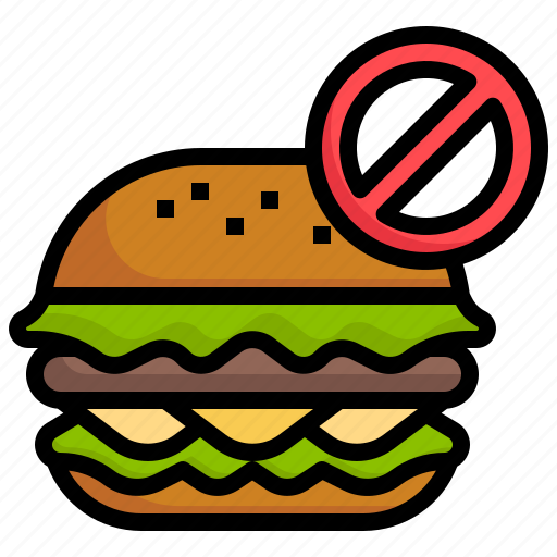 Banned, fast, food, healthcare, medical, junk, burger icon - Download on Iconfinder