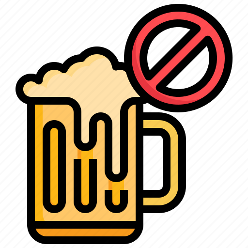 No, alcohol, drinking, drink, food, restaurant, signaling icon - Download on Iconfinder