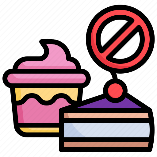 No, sweet, forbidden, food, restaurant, signaling icon - Download on Iconfinder