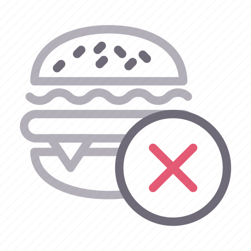 Ban, burger, fastfood, notallowed, stop icon - Download on Iconfinder