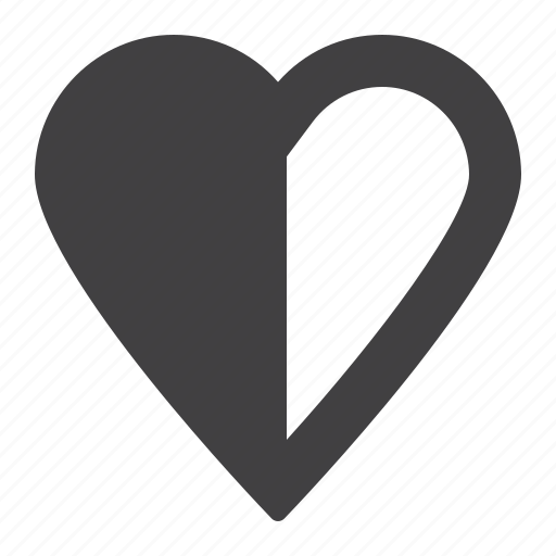 Halved, health, heart, love icon - Download on Iconfinder