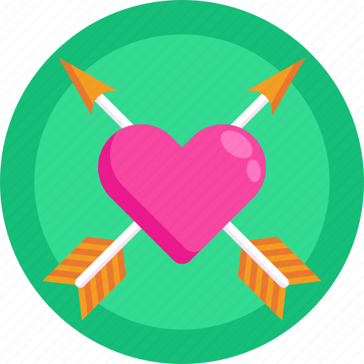 Heart, arrow, arrows, romance, heart arrows, romantic icon - Download on Iconfinder