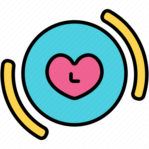 Alarm, alert, time, clock, heart, love, valentine icon - Download on Iconfinder