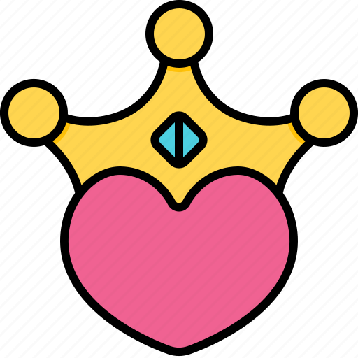 Crowned, heart, crown, king, love, valentine icon - Download on Iconfinder