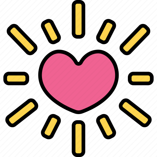 Delight, happy, positive, cheerful, heart, love, valentine icon - Download on Iconfinder