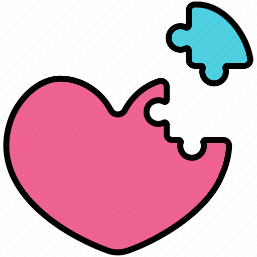Fulfill, jigsaw, join, puzzle, heart, love, valentine icon - Download on Iconfinder