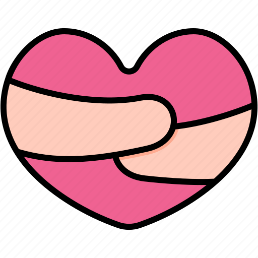 Hug, care, hand, embrace, heart, love, valentine icon - Download on Iconfinder
