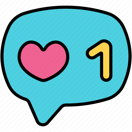 Like, bubble, chat, message, heart, love, valentine icon - Download on Iconfinder