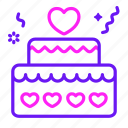 romance, wedding, valentine, heart, love, cake, marriage