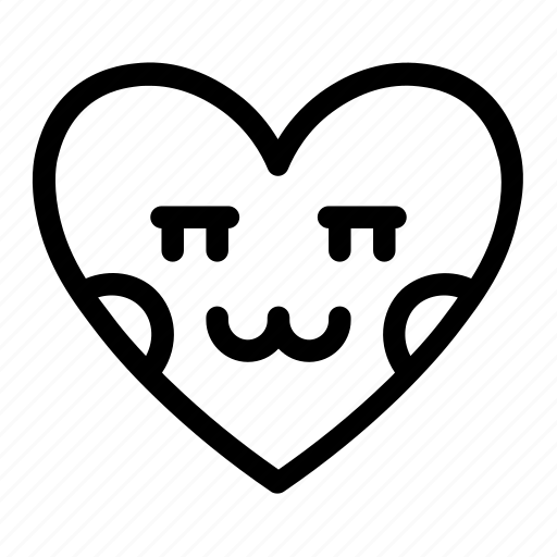 Cute, emoji, emotions, happy, heart, love, smiley icon - Download on Iconfinder