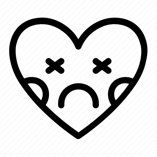 Dead, emoji, emotions, heart, love, smiley, smileys icon - Download on Iconfinder