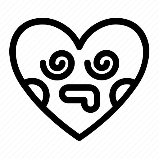 Dizzy, emoji, emotions, heart, love, smiley, smileys icon - Download on Iconfinder