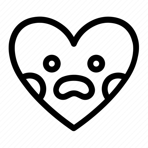 Emoji, emotions, heart, love, scared, smiley, smileys icon - Download on Iconfinder