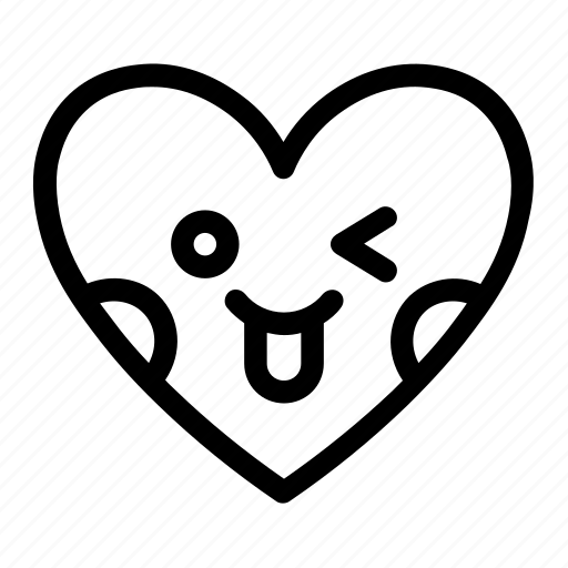 Emoji, emotions, heart, love, smiley, smileys, wink icon - Download on Iconfinder