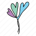 plant, heart, drawn, flower, leaf, eco, organic, nature, floral