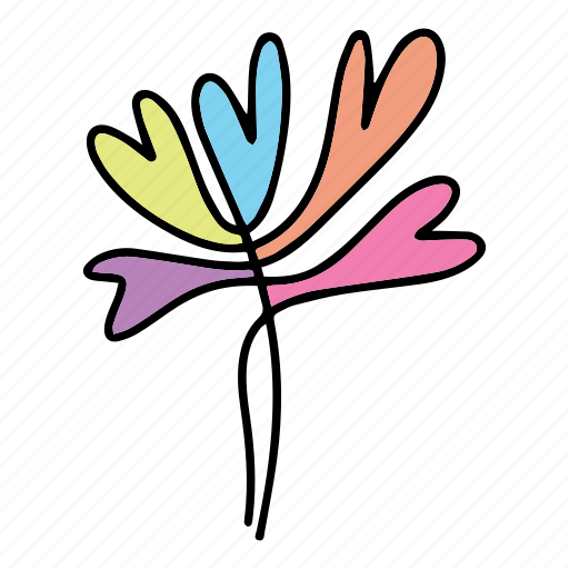 Plant, heart, drawn, flower, leaf, eco, organic icon - Download on Iconfinder