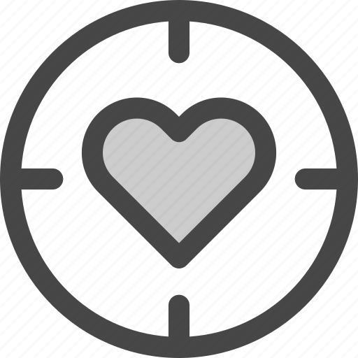 Aim, bullseye, goal, heart, love, passion, target icon - Download on Iconfinder