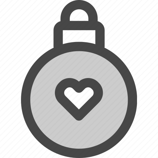 Bauble, christmas, decoration, heart, love, passion, tree icon - Download on Iconfinder