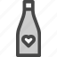 beverage, bottle, champagne, heart, love, wedding, wine 