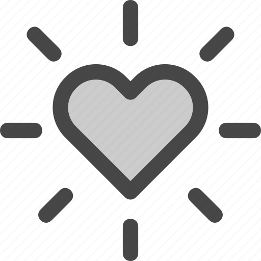 Energy, glow, heart, love, passion, radiation, vibe icon - Download on Iconfinder