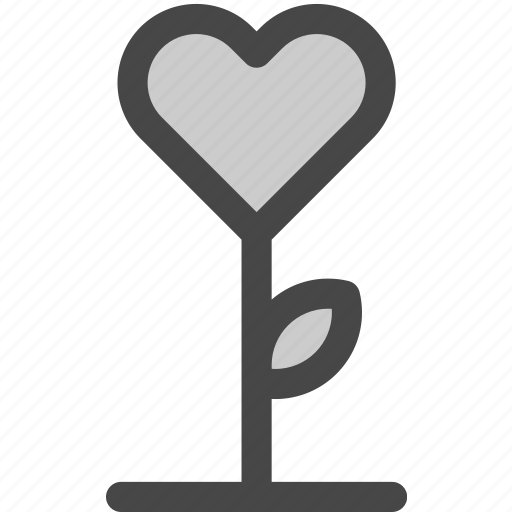 Flower, garden, heart, love, nature, passion, plant icon - Download on Iconfinder