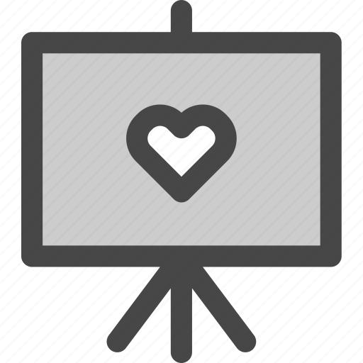 Heart, love, passion, presentation, whiteboard, workshop icon - Download on Iconfinder