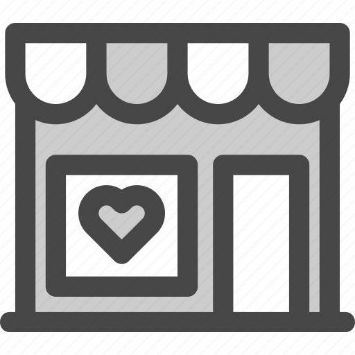 Heart, love, retail, shop, valentine, window icon - Download on Iconfinder