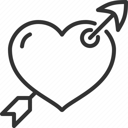 Heart, love, arrow, valentine, valentines, valentines day icon - Download on Iconfinder