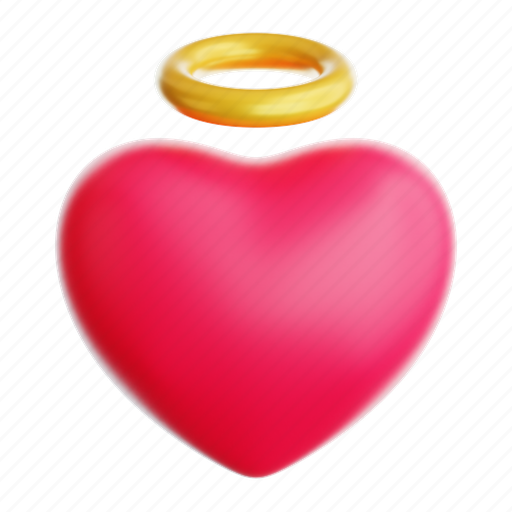 Heart, angel, favorite, romance, like, valentine, wings 3D illustration - Download on Iconfinder