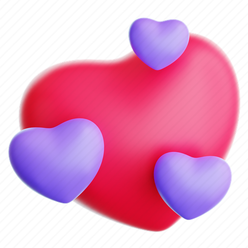 Hearts, romance, valentines, wedding, valentine, heart, love 3D illustration - Download on Iconfinder
