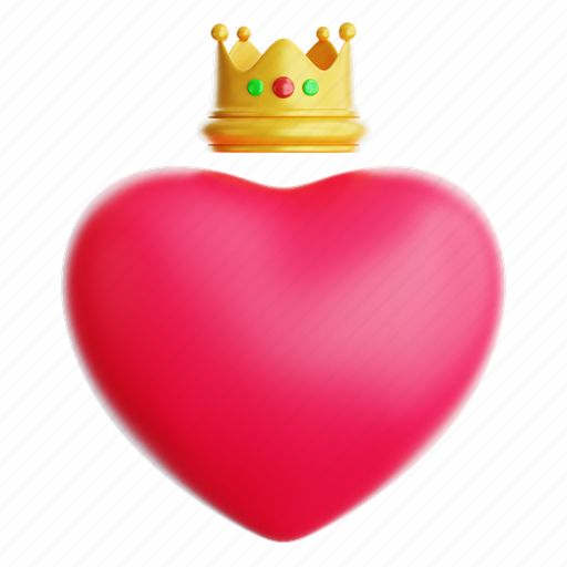 King, of, love, favorite, romance, valentines, valentine 3D illustration - Download on Iconfinder