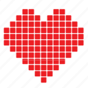 abstract, day, heart, love, pixelate, romance, valentines