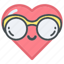 eye, face, glasses, heart, hearts, love, sunglasses
