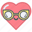 eye, face, glasses, heart, hearts, love, sunglasses 