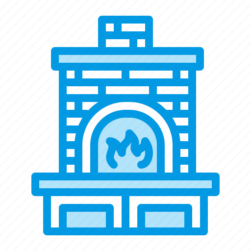 Fire, fireplace, heating, masonry icon - Download on Iconfinder