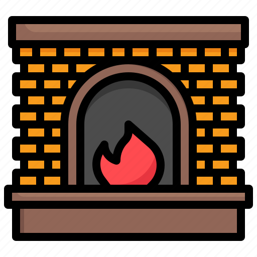 Fireplace, fireplaces, furniture, household, living, room, chimney icon - Download on Iconfinder