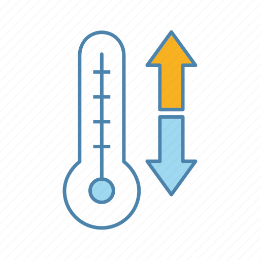 Climate control, down arrow, forecast, temperature, thermometer, up arrow, weather icon - Download on Iconfinder