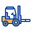 construction, forklift, heavy, vehicle, warehouse 