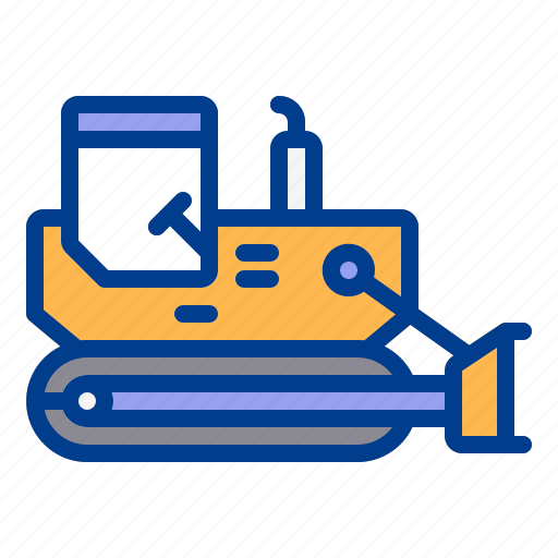 Bulldozer, construction, heavy, road, vehicle icon - Download on Iconfinder