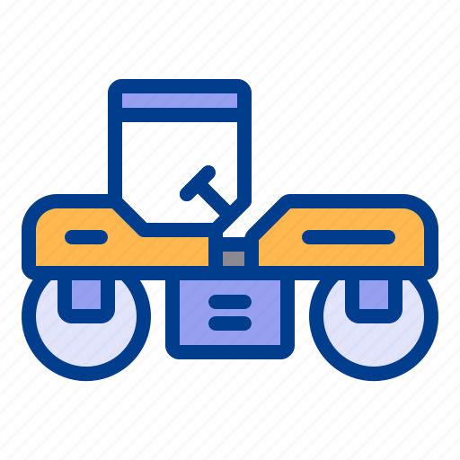 Construction, heavy, roller, tandem, vehicle icon - Download on Iconfinder