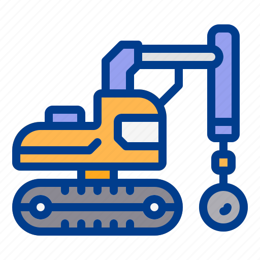 Ball, construction, heavy, vehicle, wrecking icon - Download on Iconfinder