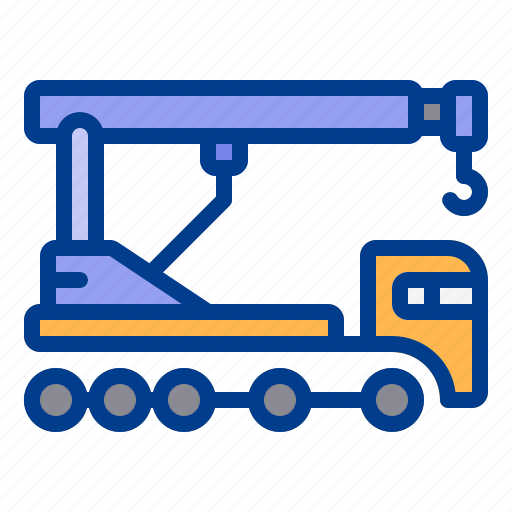 Construction, crane, heavy, truck, vehicle icon - Download on Iconfinder