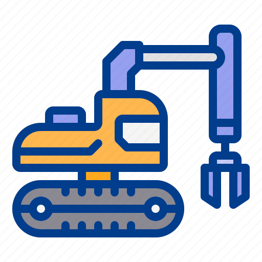 Claw, construction, heavy, loader, vehicle icon - Download on Iconfinder